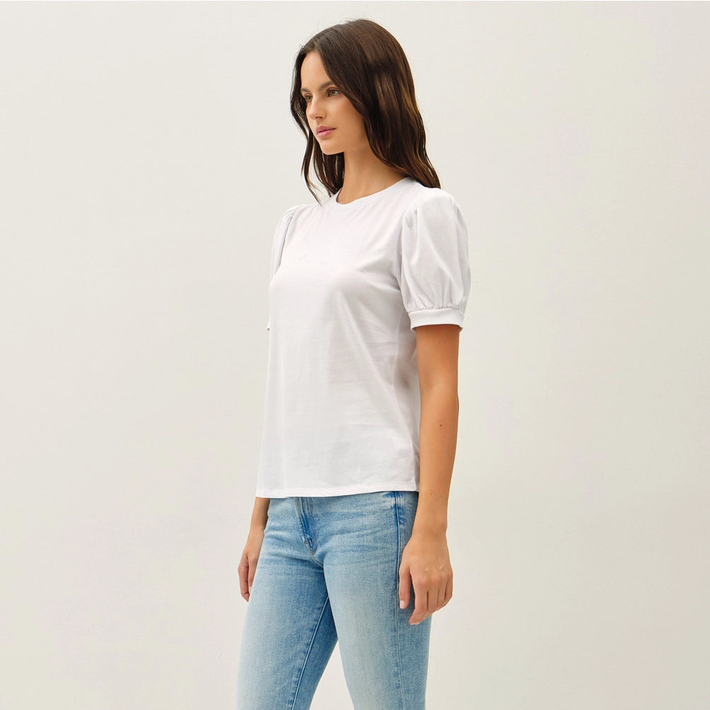 Cotton Jersey Puff Sleeve Tee