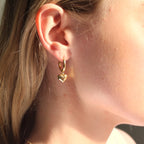 Puffy Heart Huggie Hoops