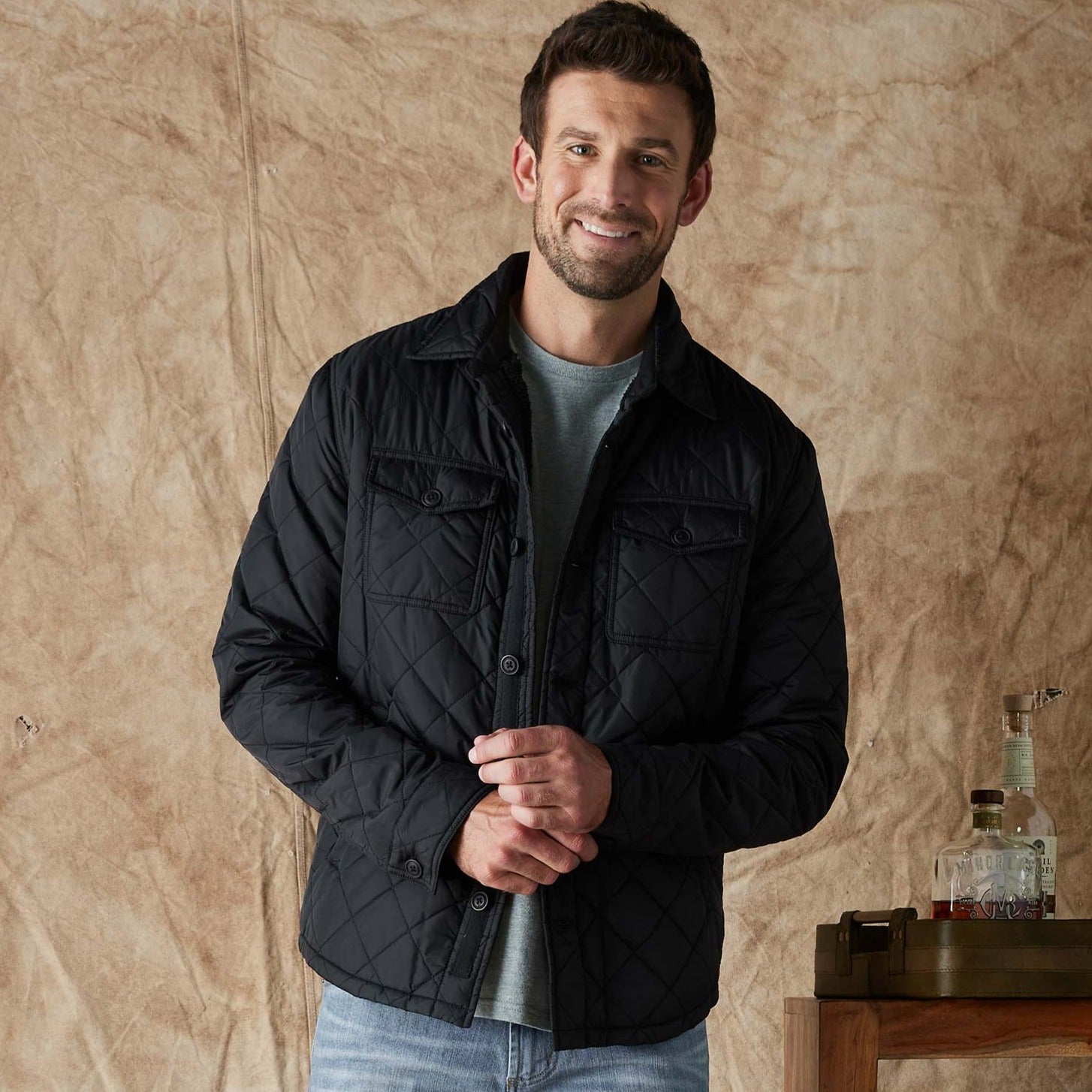 The Normal Brand Quilted Sherpa Lined Jacket