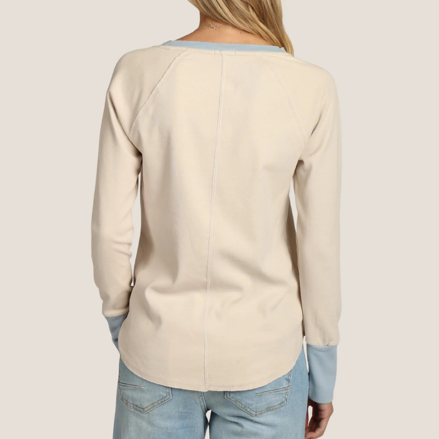 Dylan Contrast Rim Raglan Top