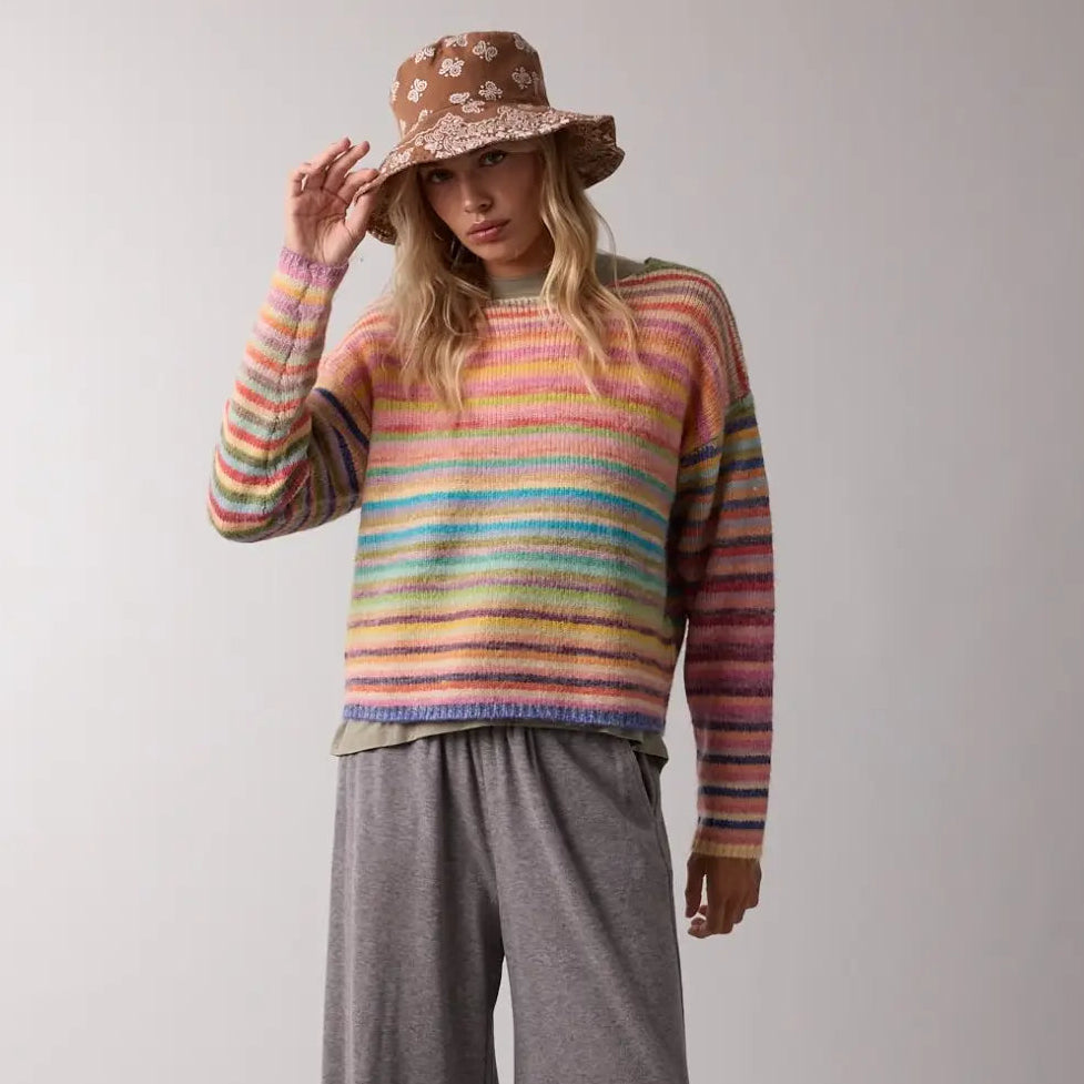Rainbow Knit Sweater