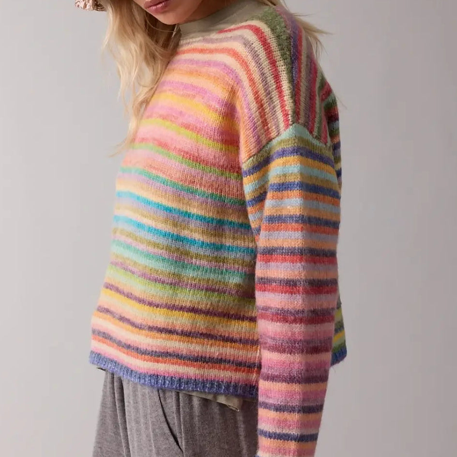 Rainbow Knit Sweater