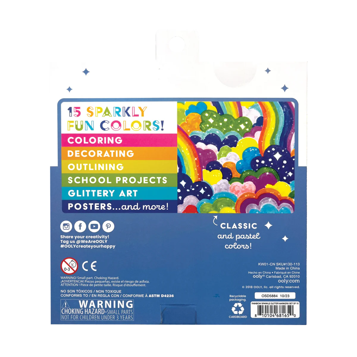 Rainbow Sparkle Metallic Watercolor Crayons