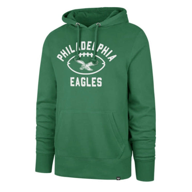 Green Philadelphia Eagles hoodie with white eagle logo and 'PHILA DELPHIA EAGLES' text