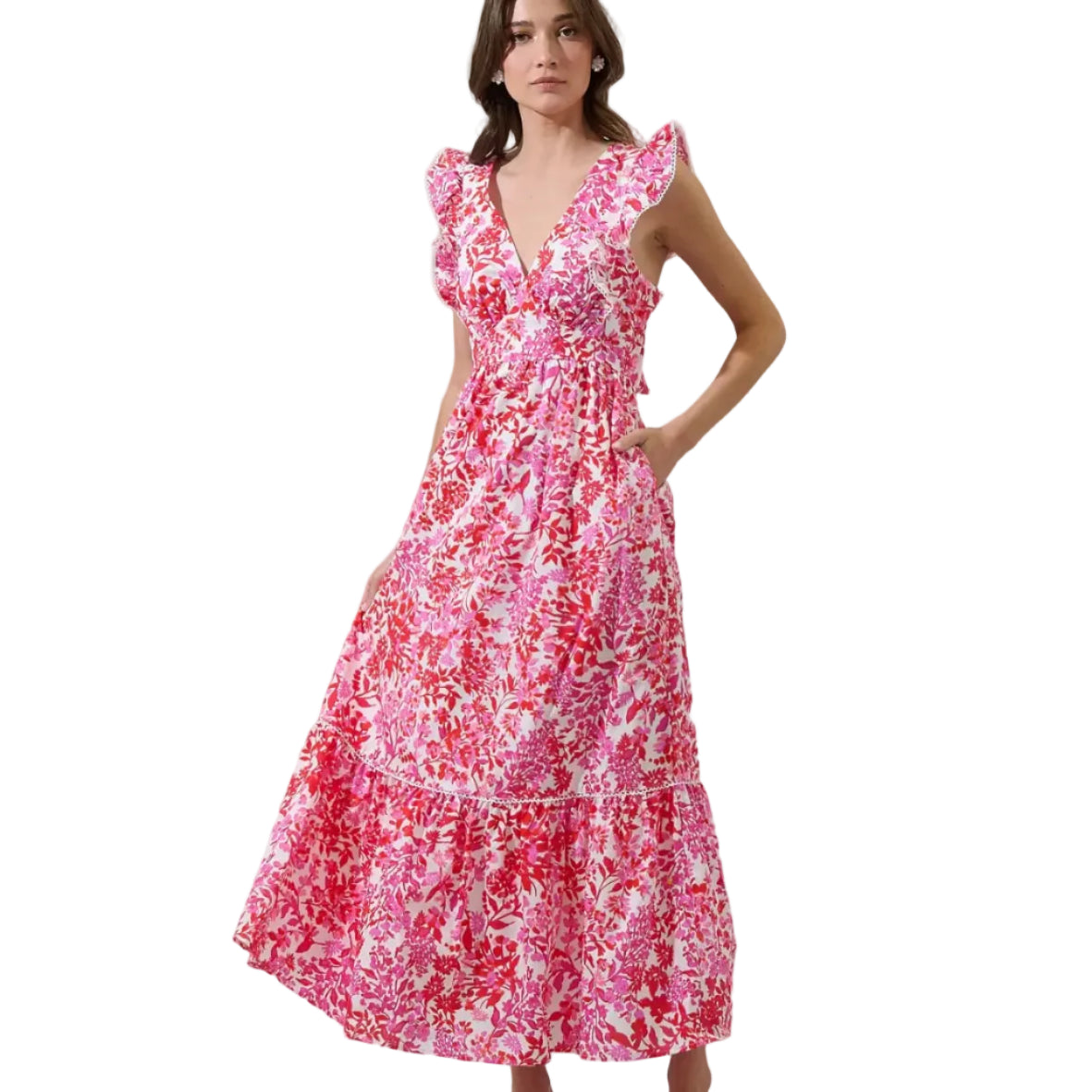 Reidy Floral Mawar Ruffle Midi Secondary image