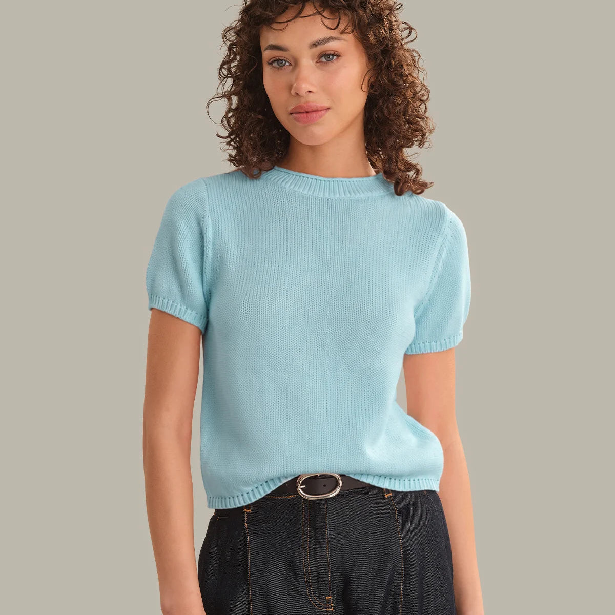 Rolled Edge Sweater Top Secondary image
