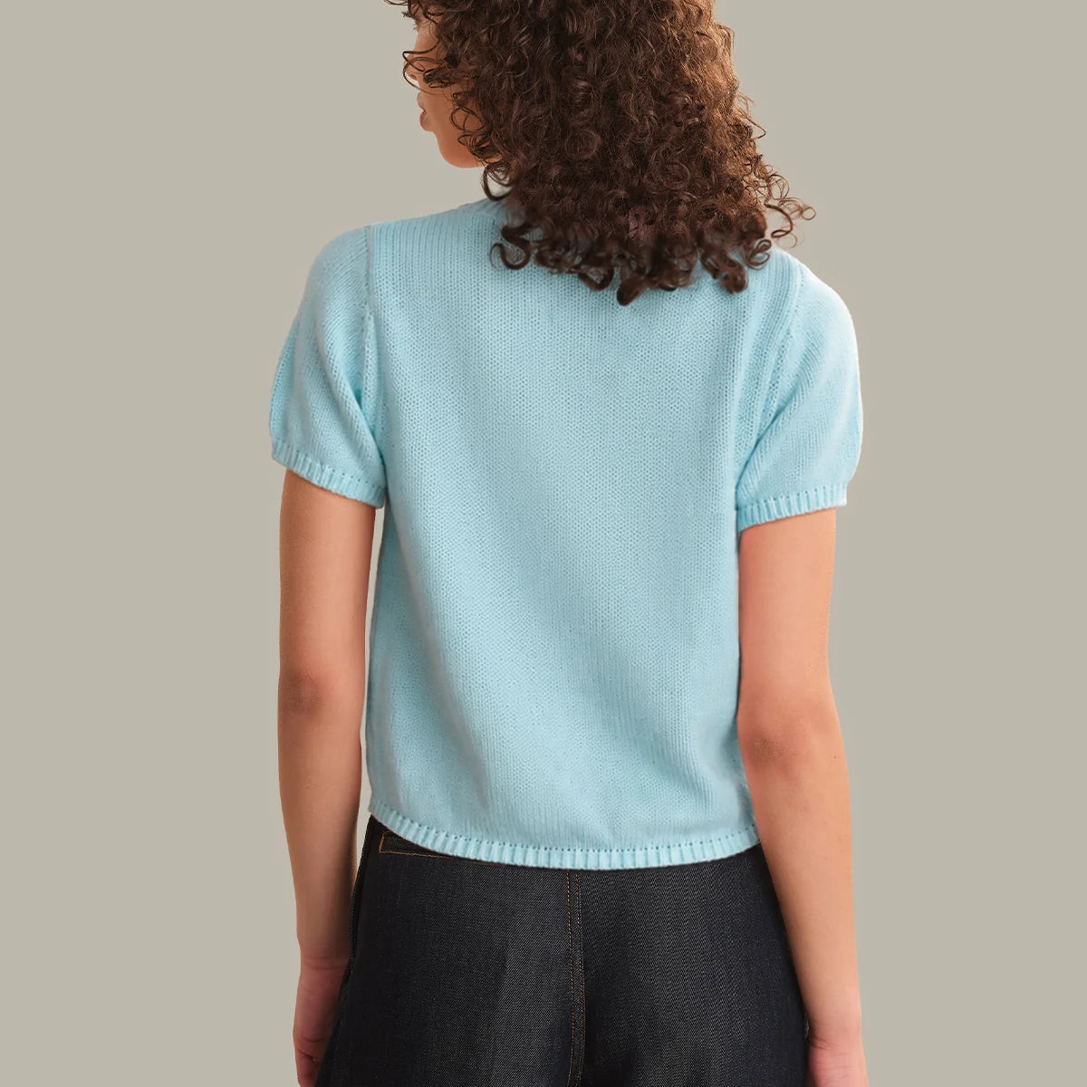 Rolled Edge Sweater Top