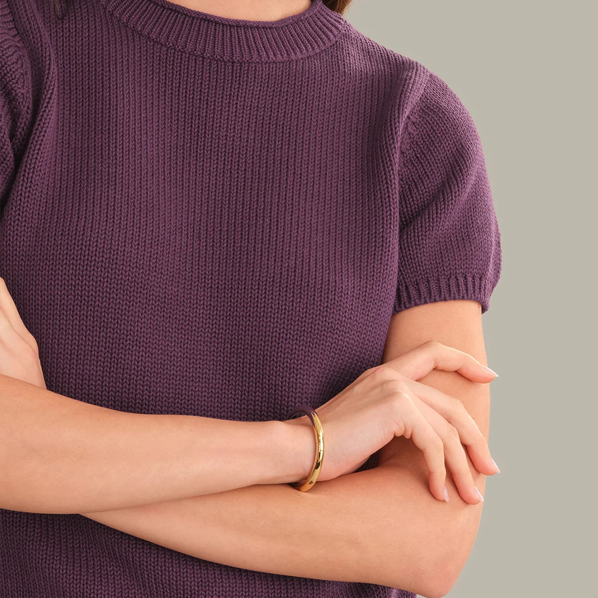 Rolled Edge Sweater Top