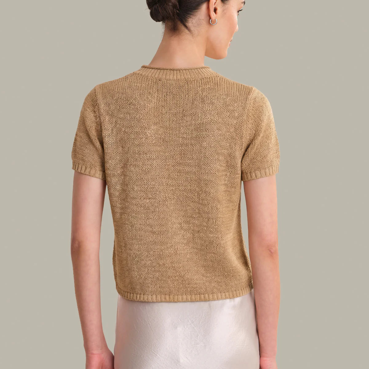 Rolled Edge Sweater Tee