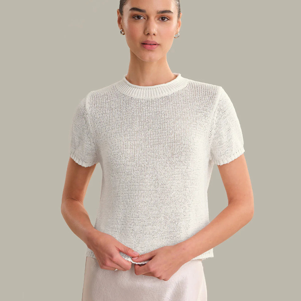 Rolled Edge Sweater Tee