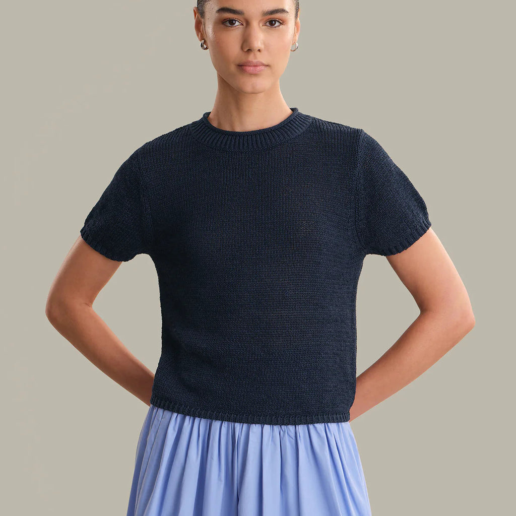 Rolled Edge Sweater Tee