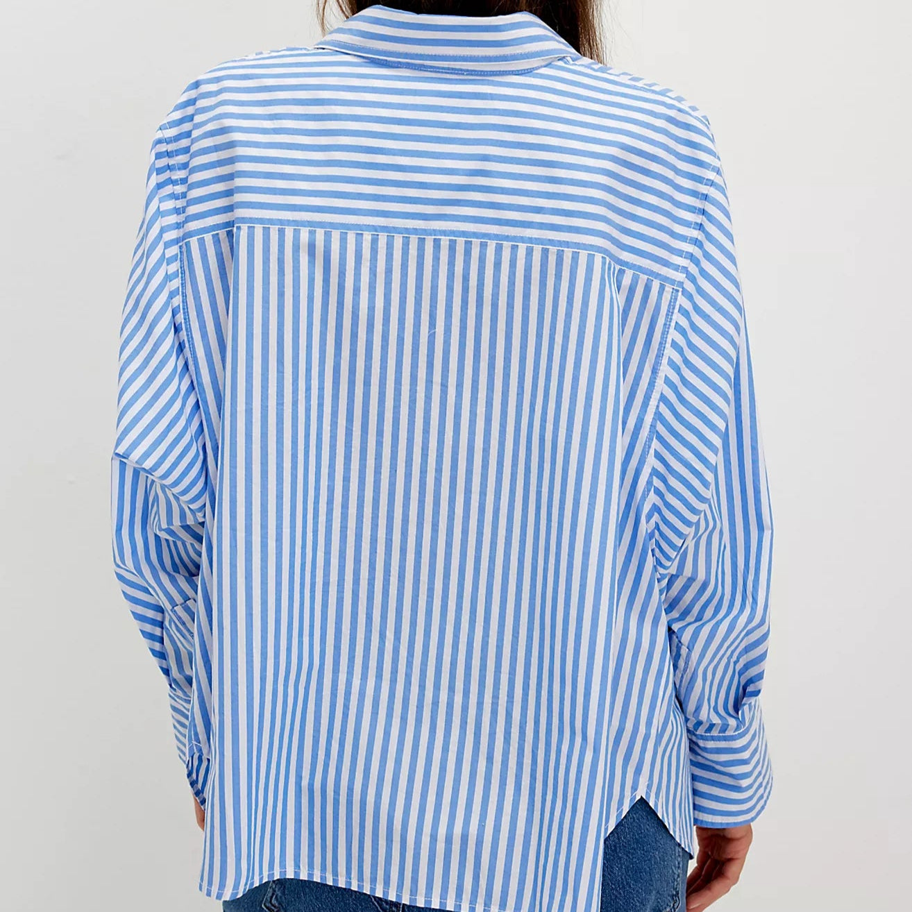 Free People Sabine Tailored Striped Shirt