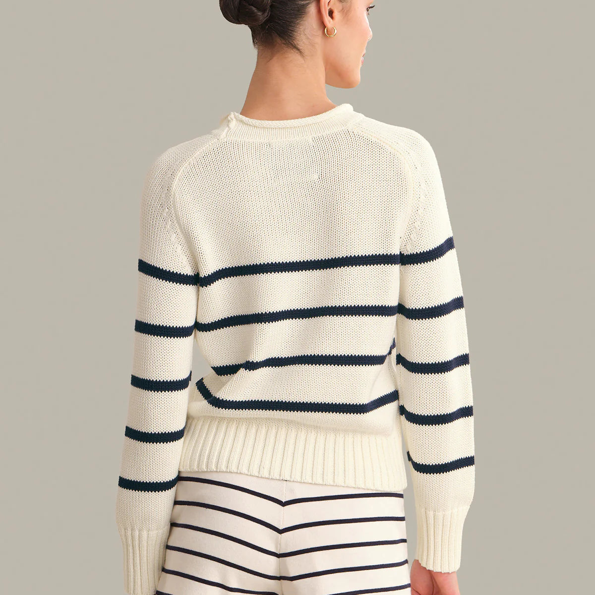 Saddle Shoulder Stripe Crew