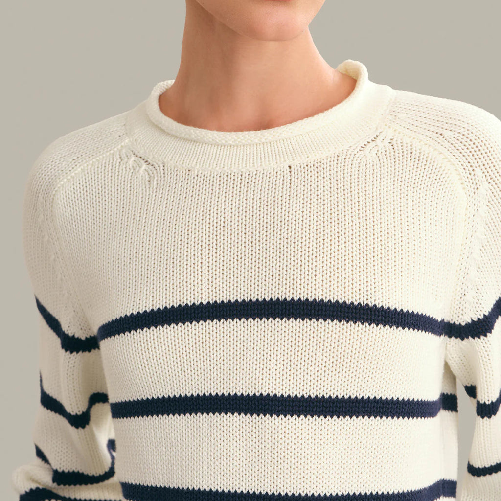 Saddle Shoulder Stripe Crew