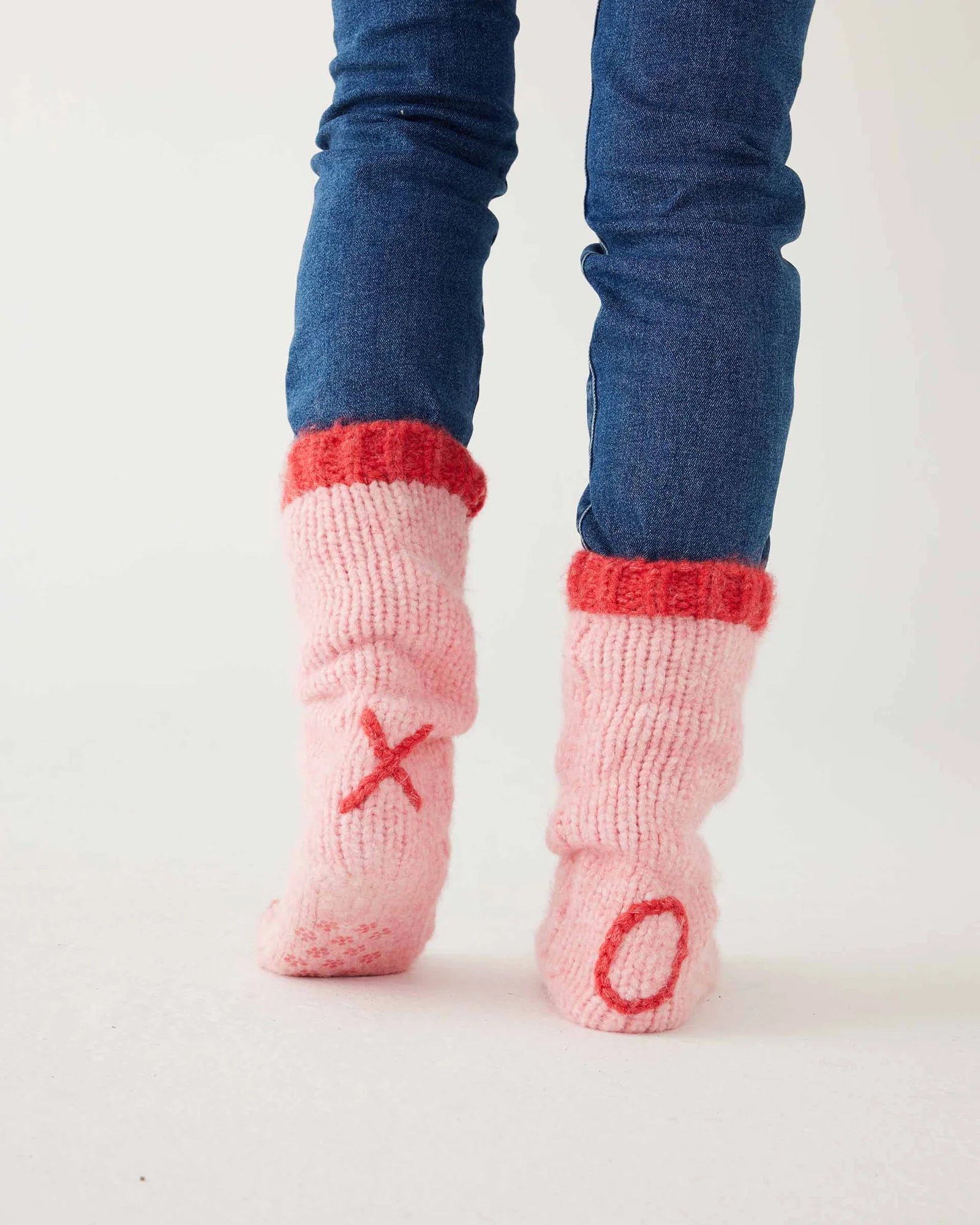 Mer Sea Sailor Love Knit XO Slipper Socks