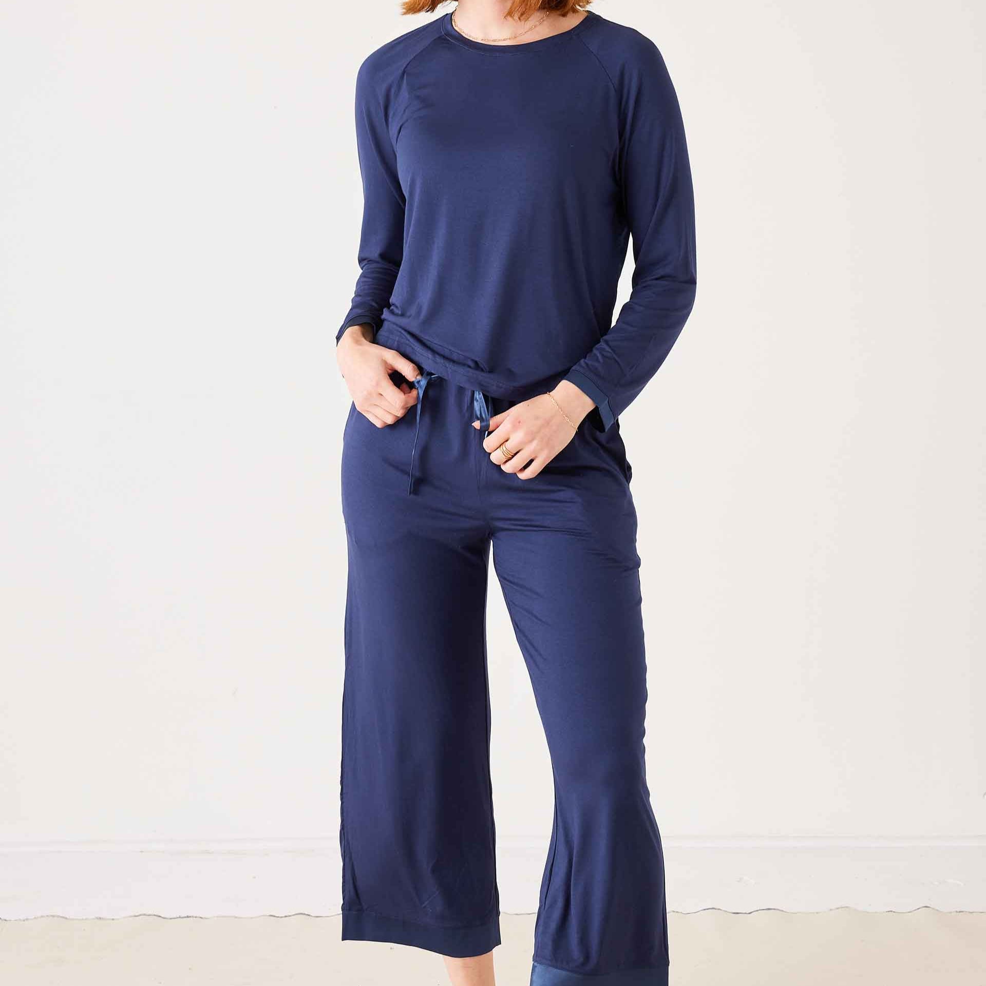 Satin Sailor Modal Pajama Set