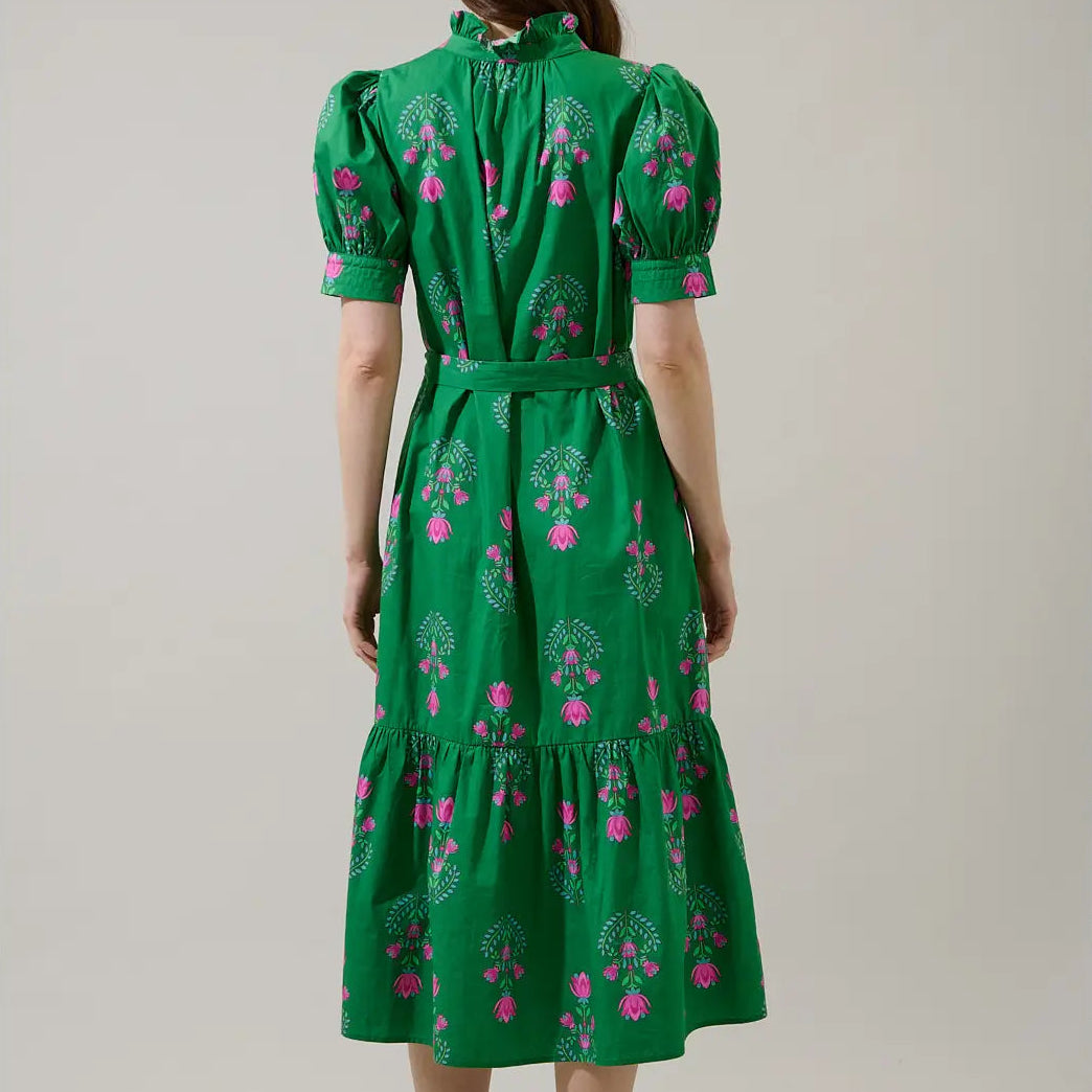 Saura Floral Giles Button Up Midi