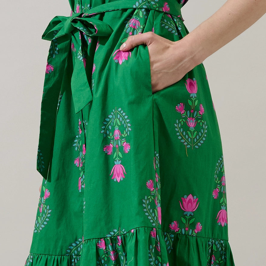 Saura Floral Giles Button Up Midi