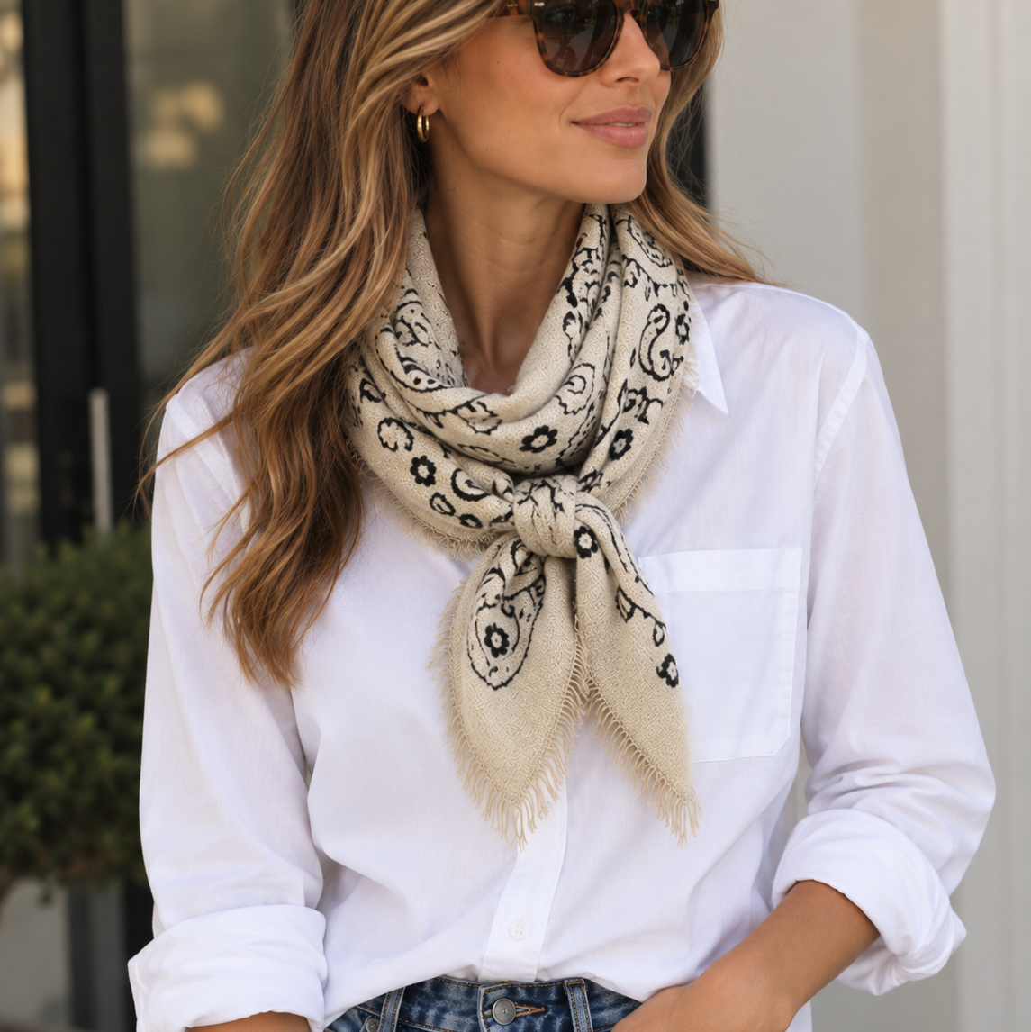 Paisley Bandana Blanket Scarf