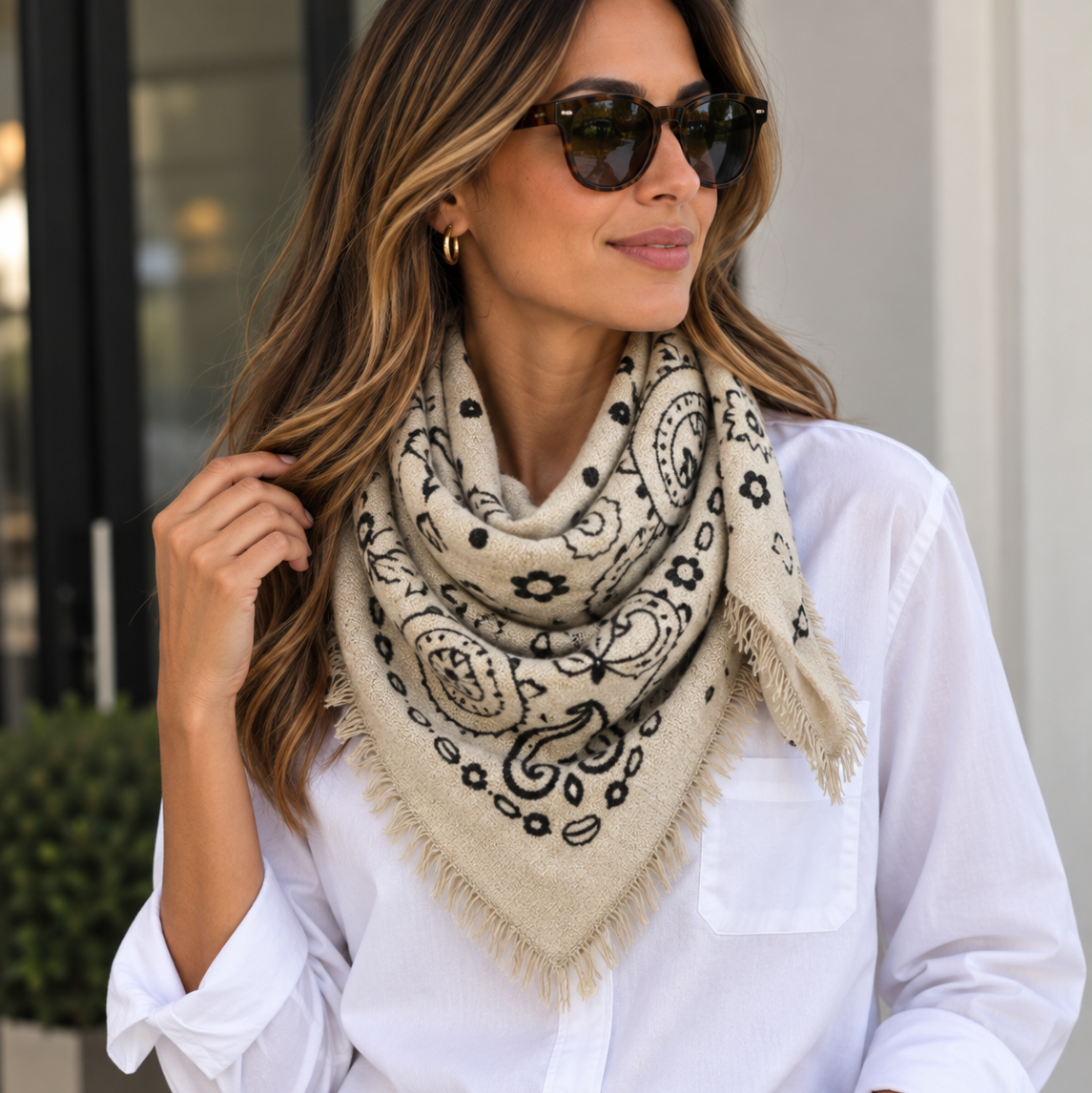 Paisley Bandana Blanket Scarf