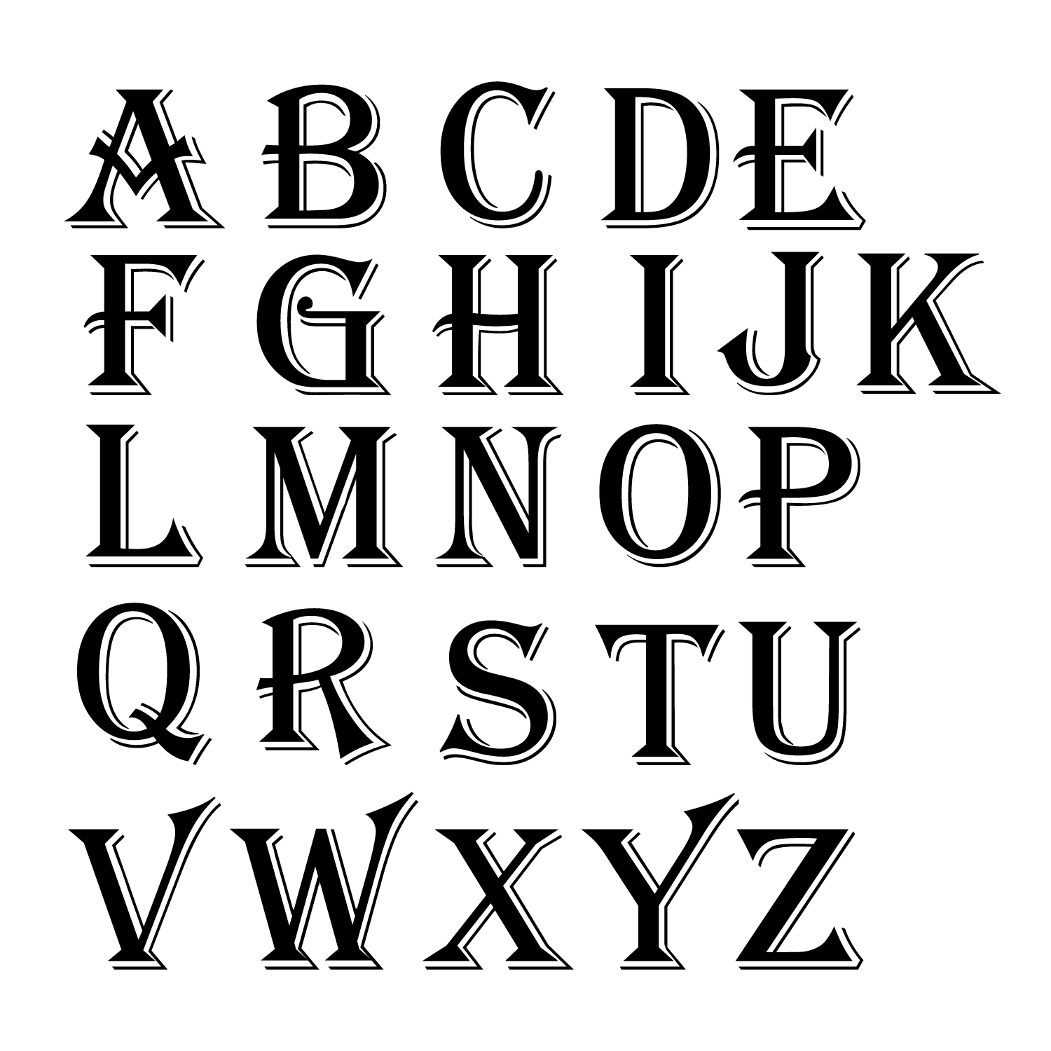 Light Blue & Green Shadow Initial Note Stack