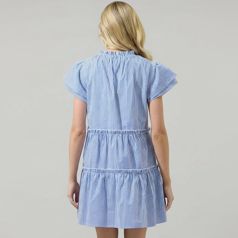 Shera Striped Empire Tiered Mini