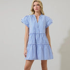 Shera Striped Empire Tiered Mini