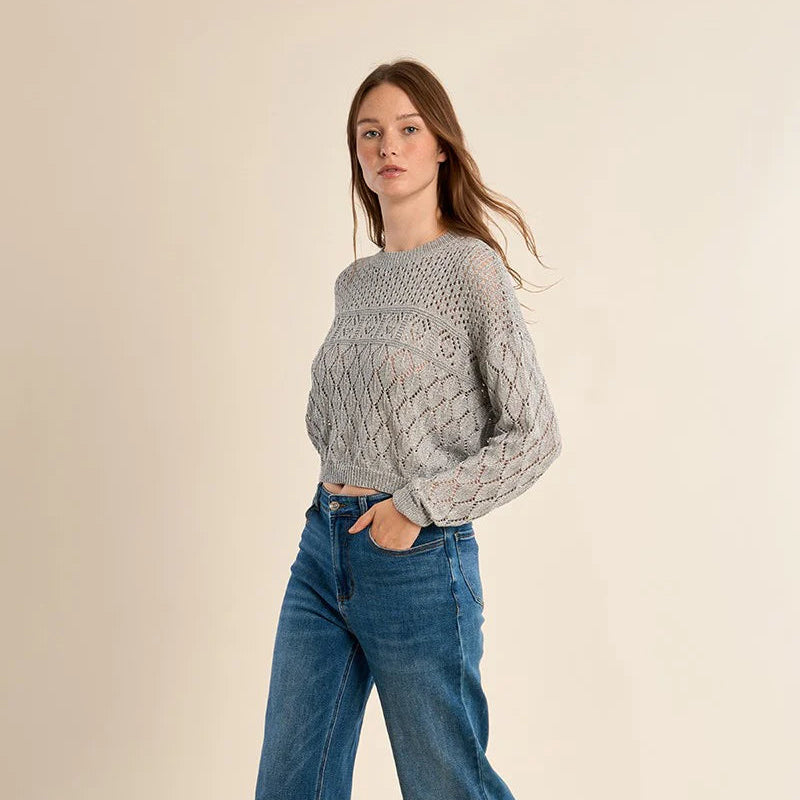 Maris Openwork Knit Tee