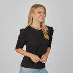 Erin Gray Sophie Ruched Elbow Length Tee