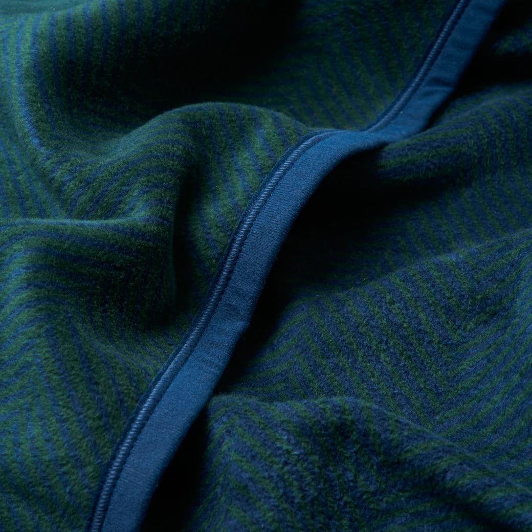 ChappyWrap Harborview Herringbone Blue Spruce Blanket