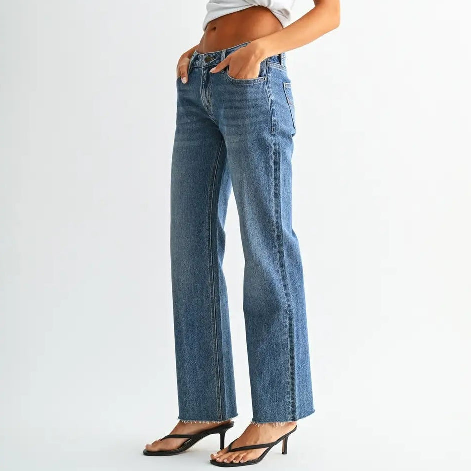 Mica Mid Rise Straight Leg Jean