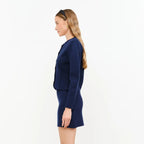 Stassi Long Sleeve Button Knit Top