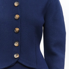Stassi Long Sleeve Button Knit Top