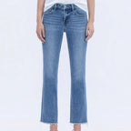 Vervet Mid Rise Cropped Straight Jeans