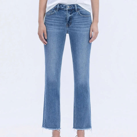 Vervet Mid Rise Cropped Straight Jeans