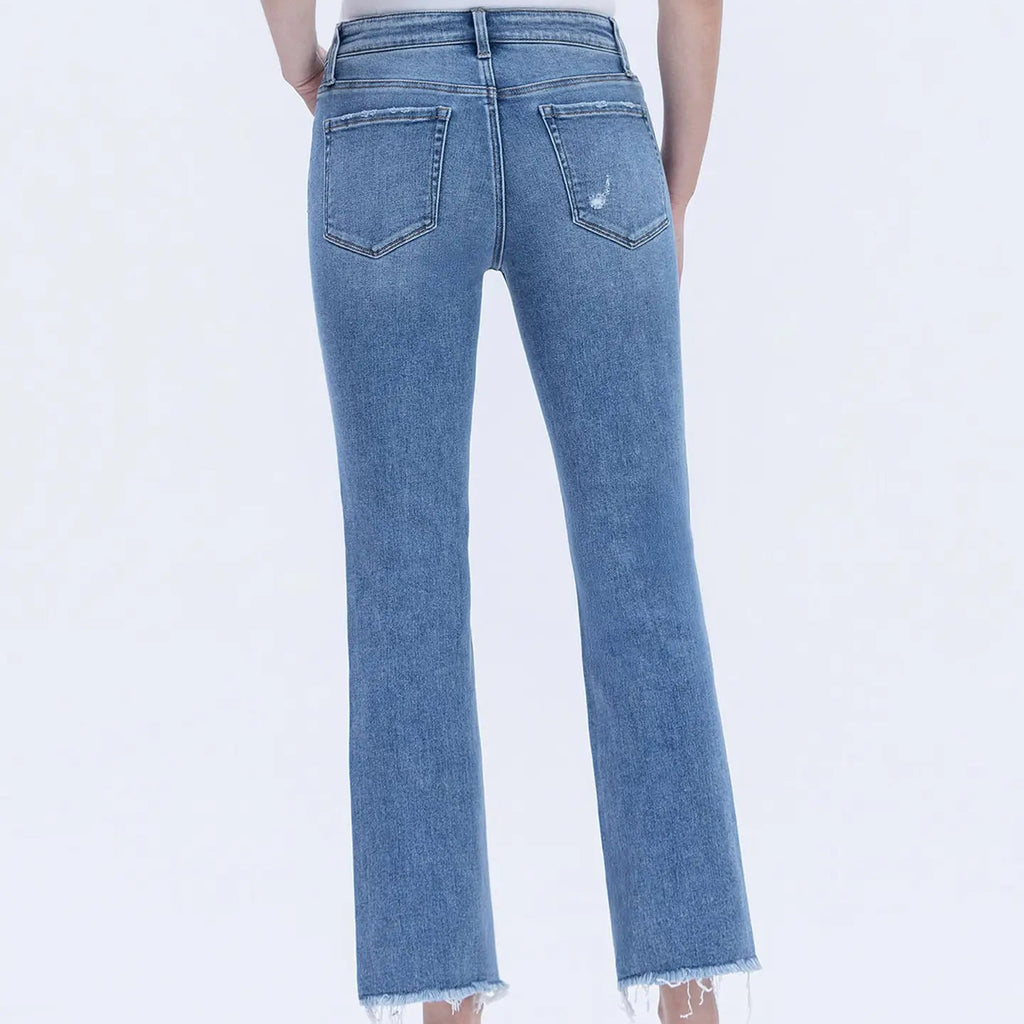 Vervet Mid Rise Cropped Straight Jeans