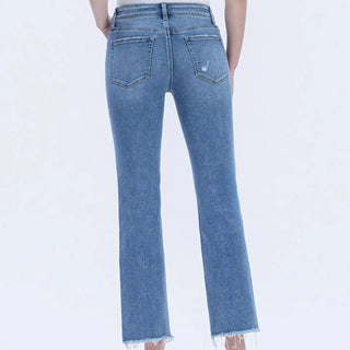 Vervet Mid Rise Cropped Straight Jeans