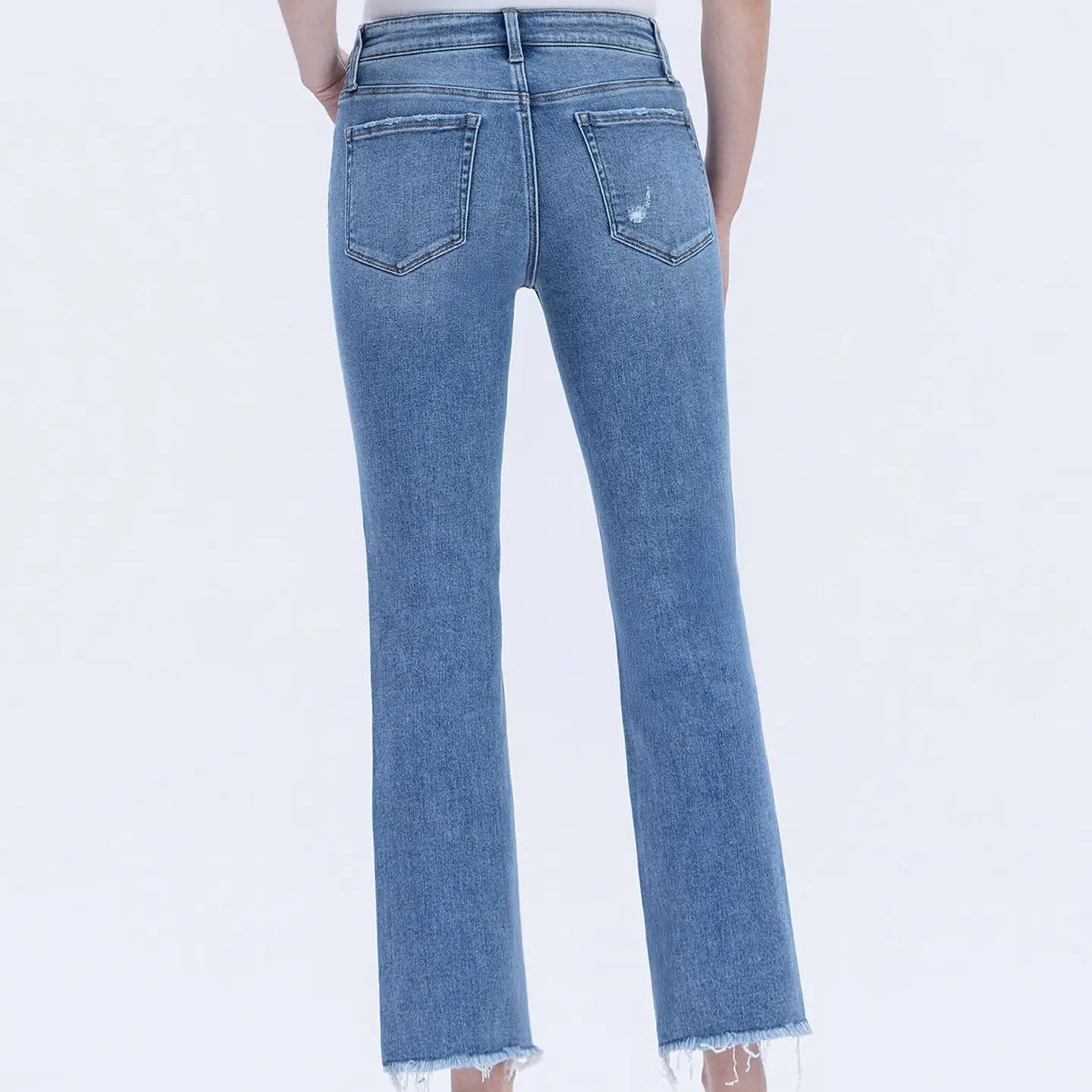Vervet Mid Rise Cropped Straight Jeans