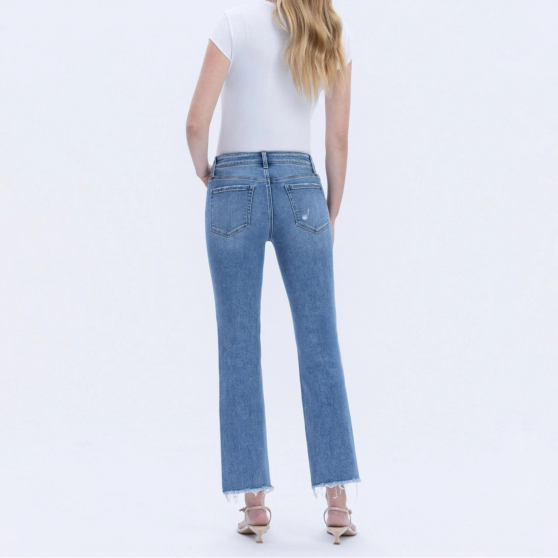 Vervet Mid Rise Cropped Straight Jeans