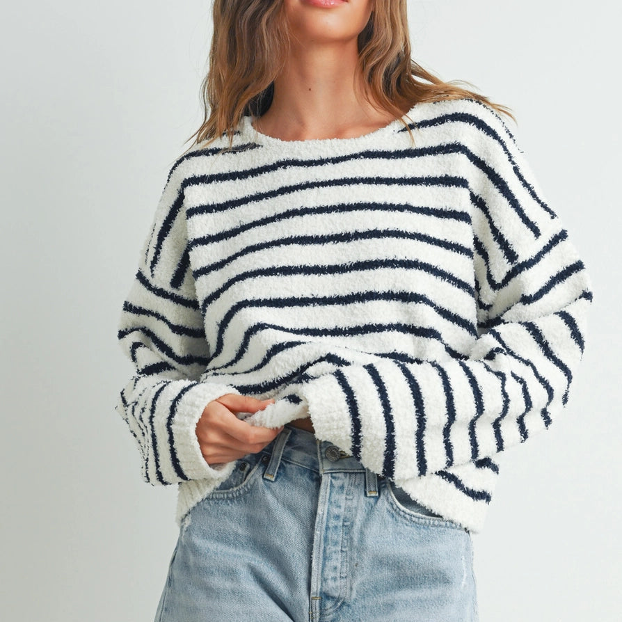 Basic Striped Knit Sweater