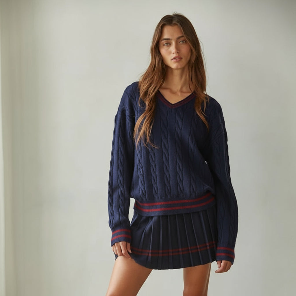 Chatham Cable Knit Pullover Sweater