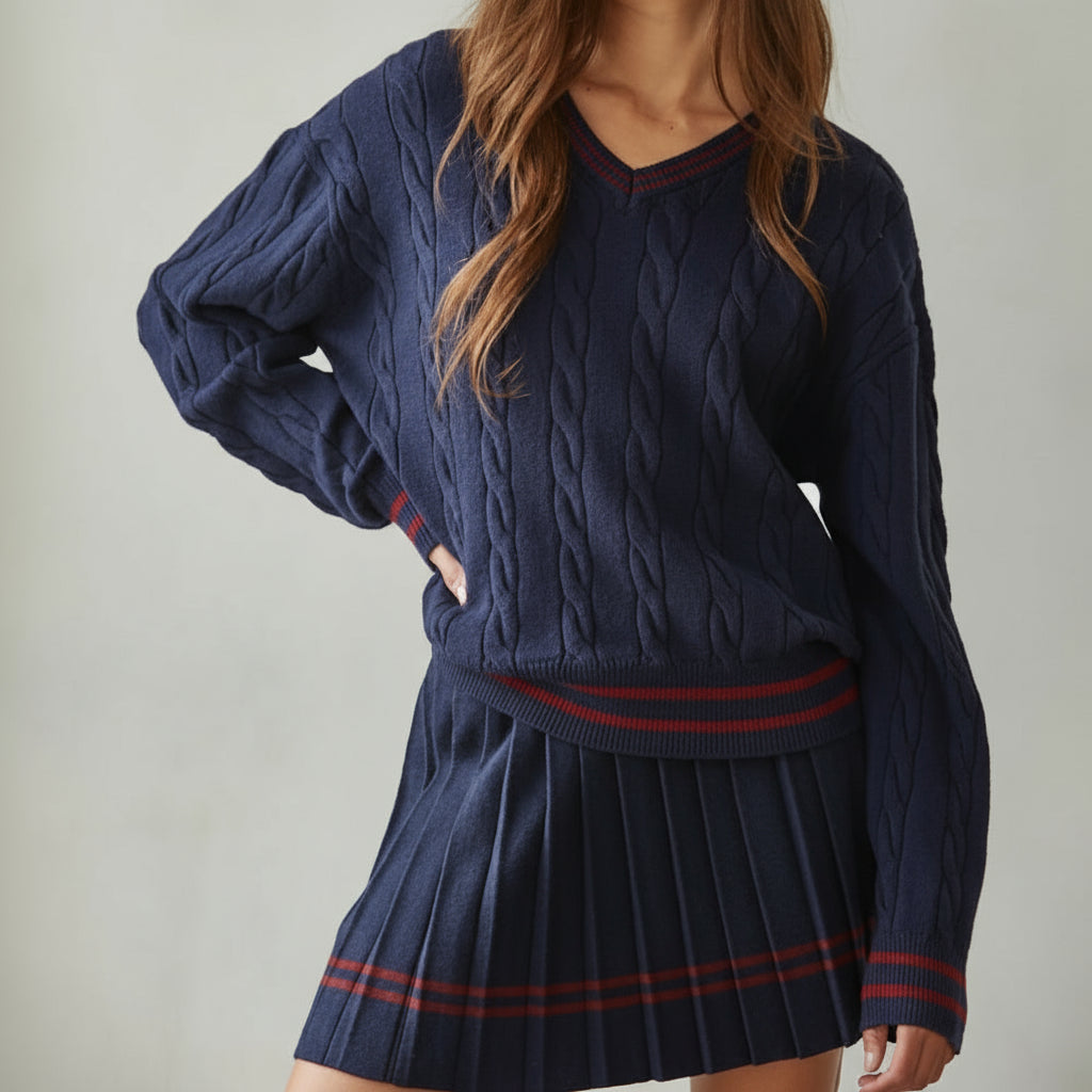 Chatham Cable Knit Pullover Sweater