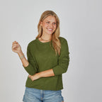 Erin Gray Relaxed Crew With Stripe