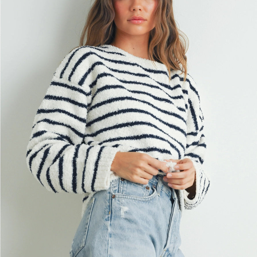 Basic Striped Knit Sweater