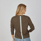 Erin Gray Relaxed Crew With Stripe