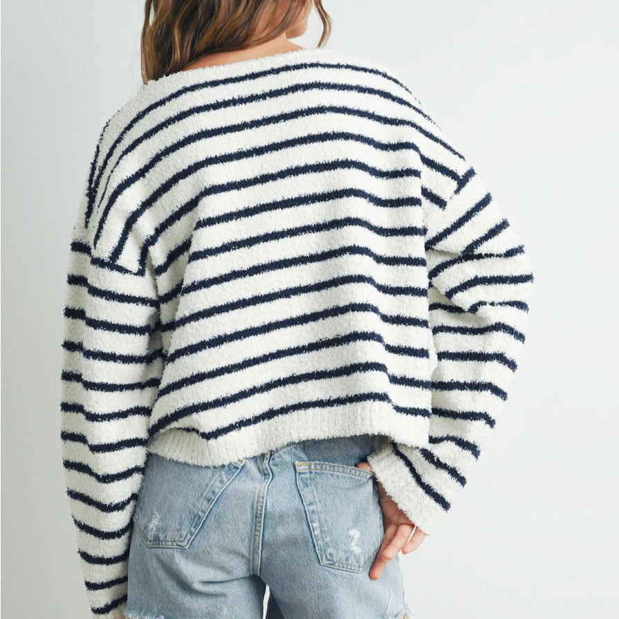 Basic Striped Knit Sweater