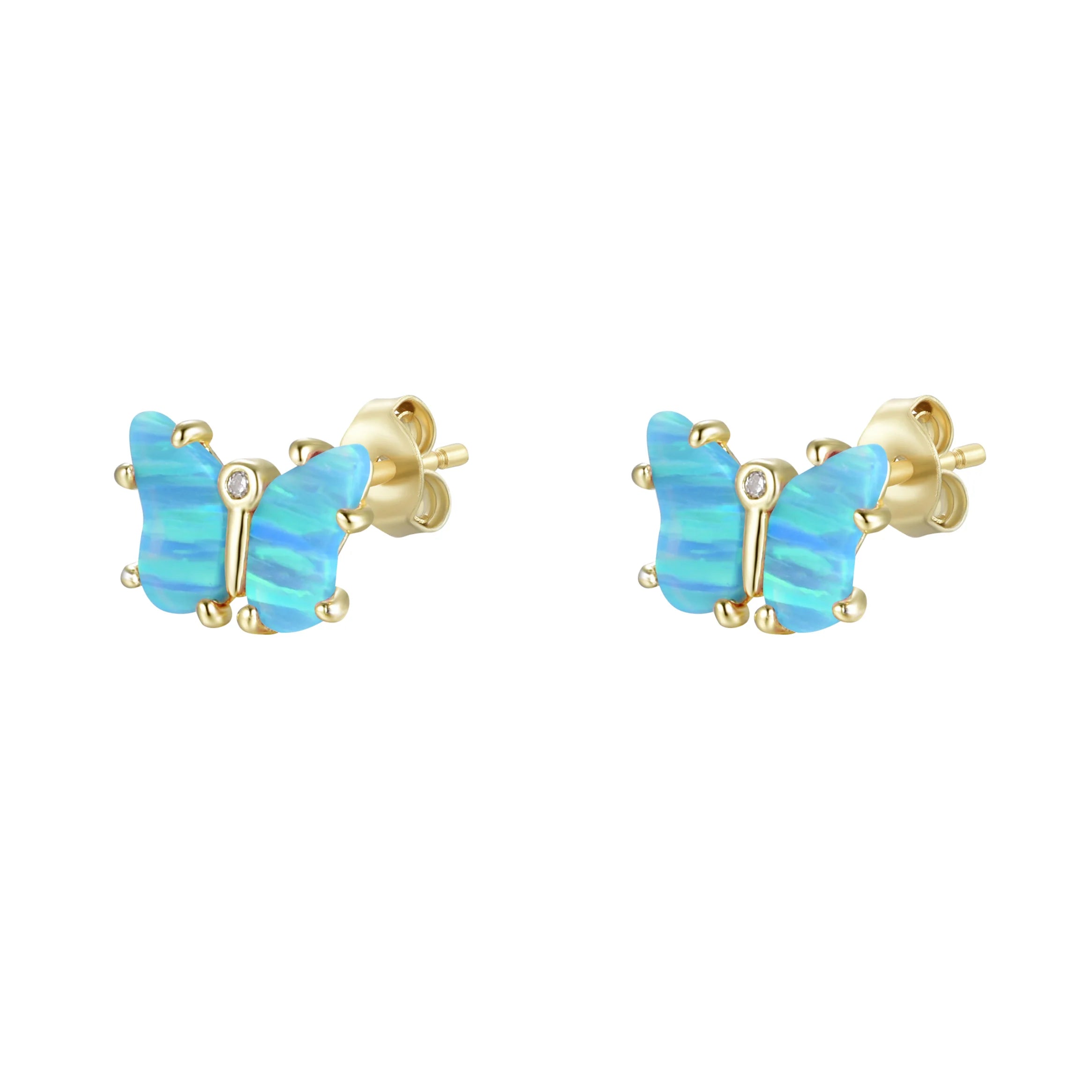 Kamaria Opal Butterfly Stud Earrings
