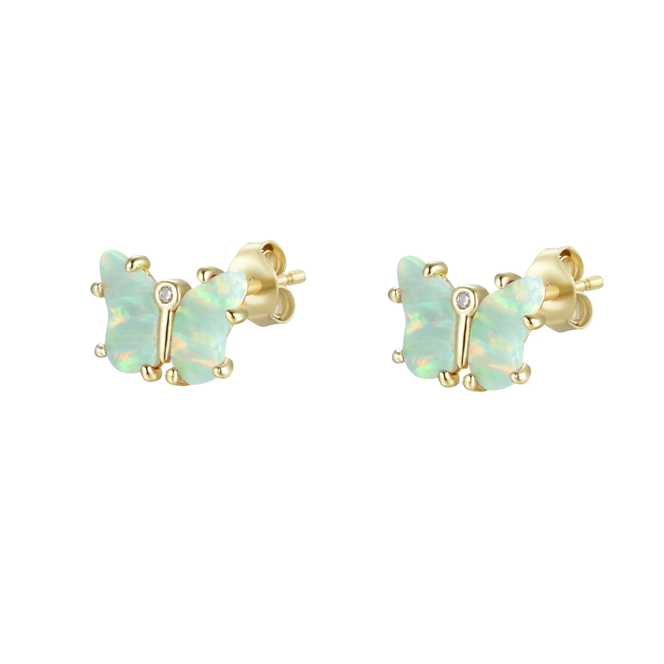 Kamaria Opal Butterfly Stud Earrings