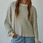 Sunday Stroll Striped Cotton Crew