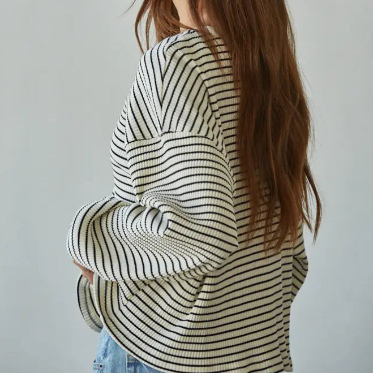 Sunday Stroll Striped Cotton Crew